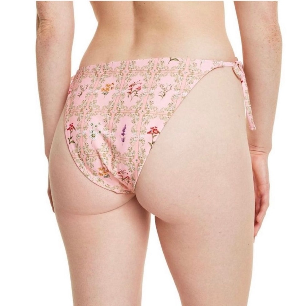 AGUA BENDITA Low rise cheeky REVERSIBLE bathing suit bottom floral / str… - Picture 4 of 4
